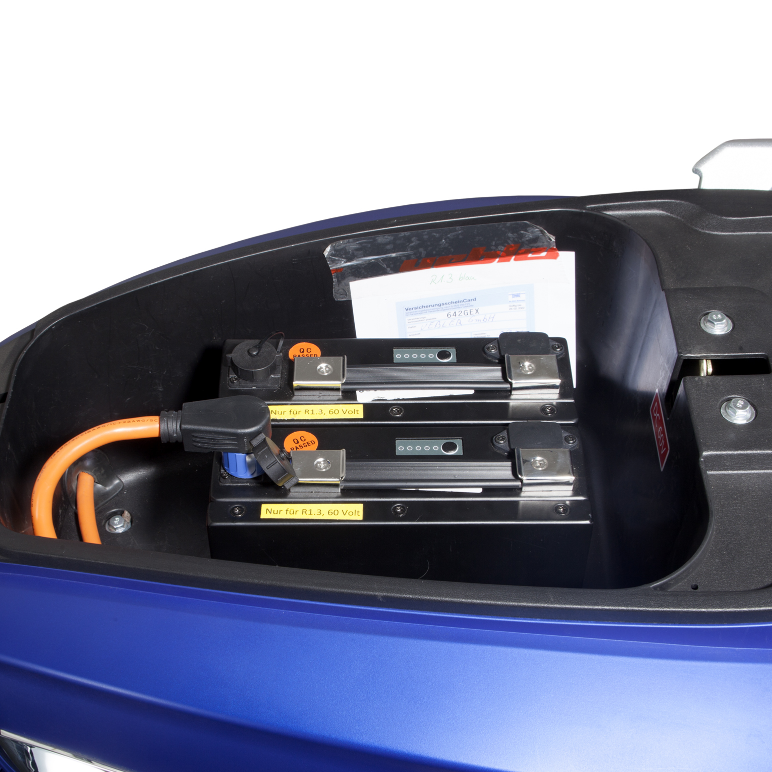 Elektroroller R1.3 blau Akku